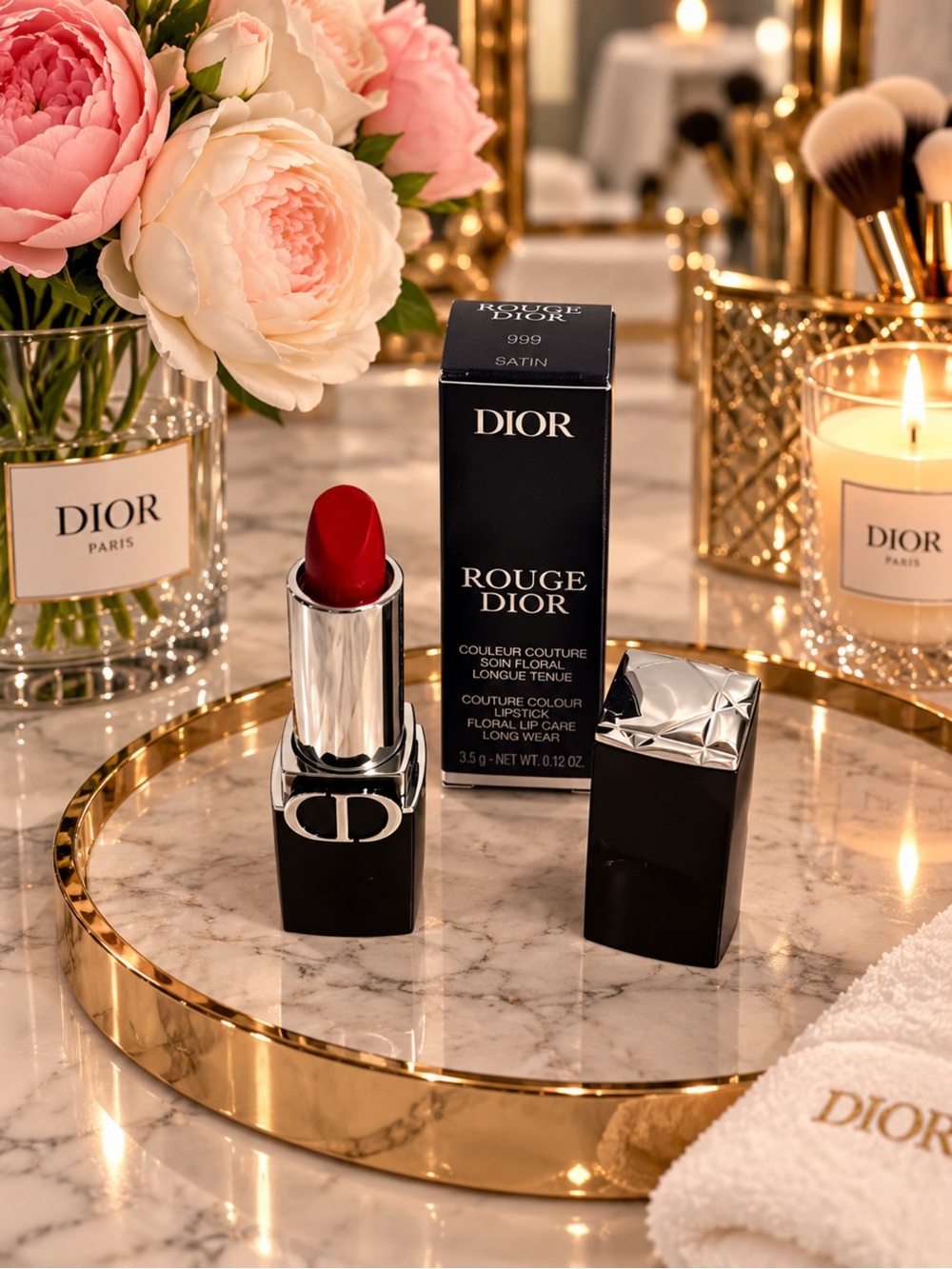 Dior Rouge Dior Satin Lipstick - 999 Intense Red